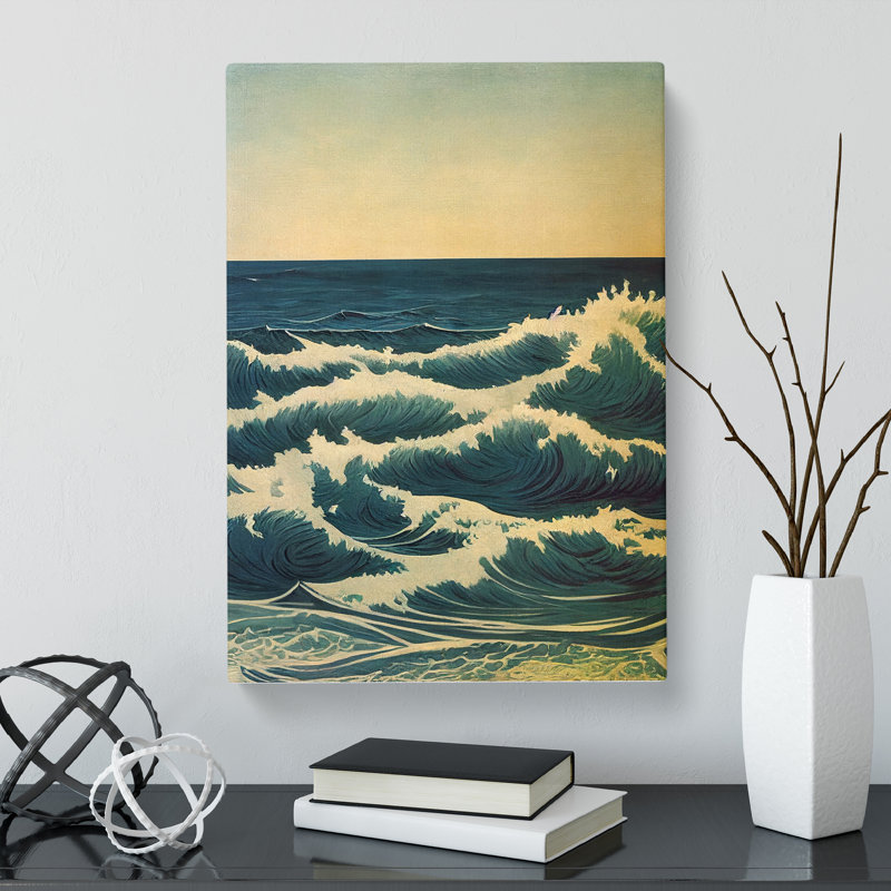 CAN-V0523-2668X Vintage Seascape - Wrapped Canvas Print, 50cm H x 35cm W x 3cm D