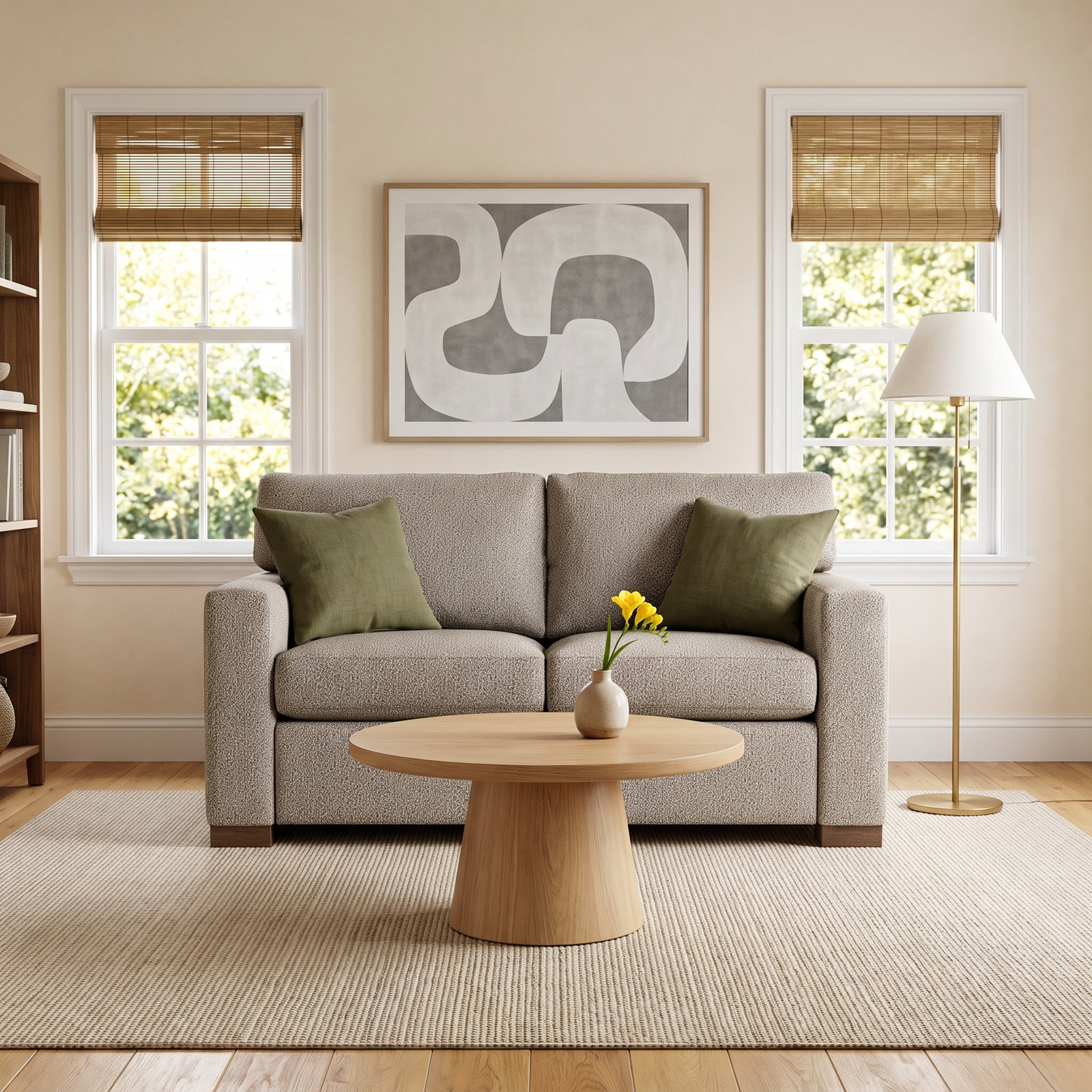 Anderia 63'' Upholstered Loveseat, Gray Polypropylene/Olefin