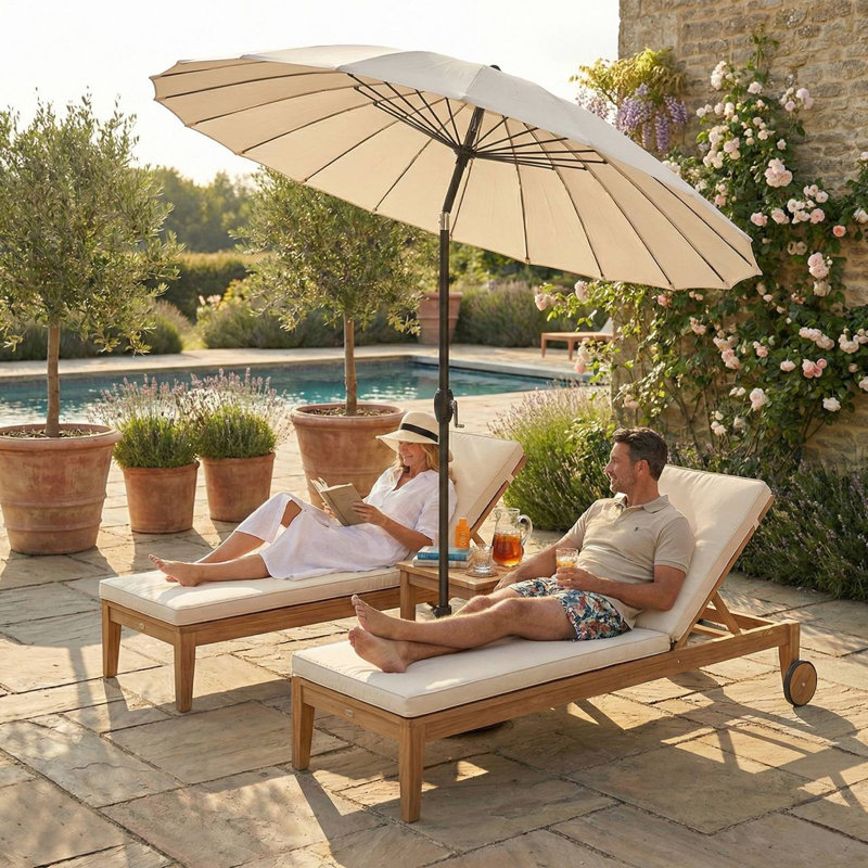 Brooklyn 325cm Tilt Market Parasol, White