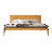 Arvion King Size Transitional Modern Solid Wood Platform Bed Frame, ARB-41-K, with Panel Headboard & Japanese Joinery, Honey Oak, No Box Spring Needed-357193828-357193831