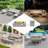 12.6’’ H X 42’’ W Metal Propane Outdoor Gas Fire Pit Table With Colorful Rgb Light-1828214981