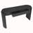 Console Table with Fluted Design, Oval Top and 2 Drawers-1250691714