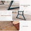 Table de salle à manger Industrial Farmhouse pour 6 personnes - Table rectangulaire de 70,9 po de longueur - Pieds robustes en fer noir - Plateau en bois résistant aux marques - Finition en fer brun et noir rétro-520206224