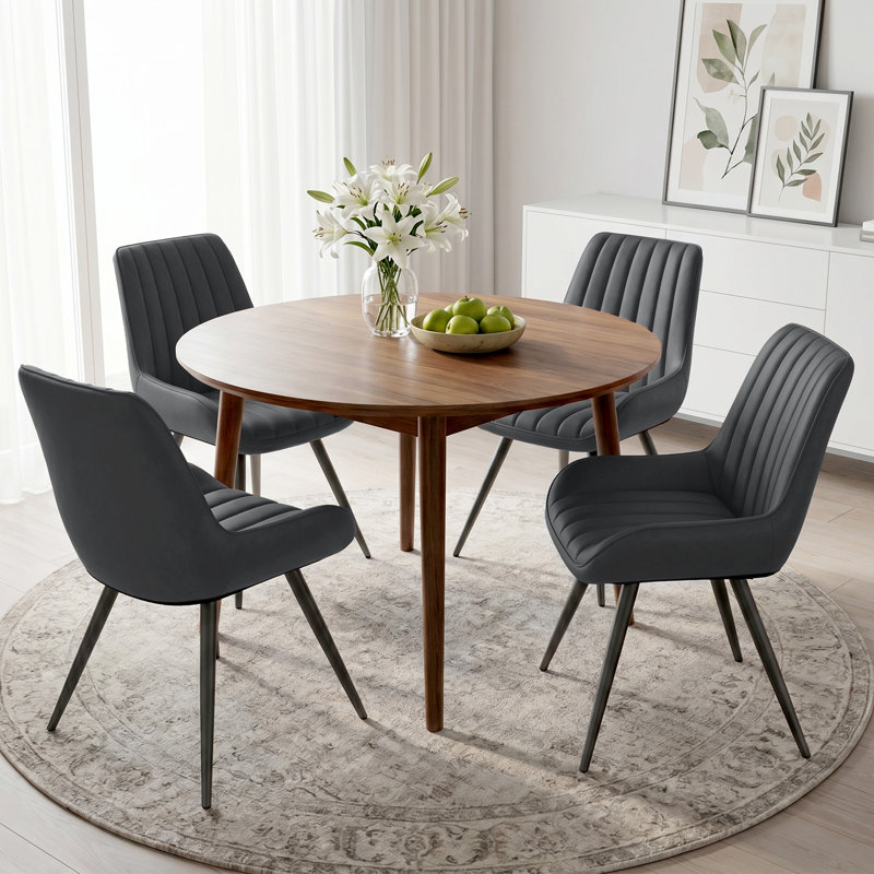 Modern Dining Chairs, 21.6"L*18.5"W*32.8"H, Tech Fabric Upholstery with Stylish Design, Sofa-Level Cushioning, Pet-Friendly, Durable Scratch Resistant, for Kitchen, Dining Room or Home Office
