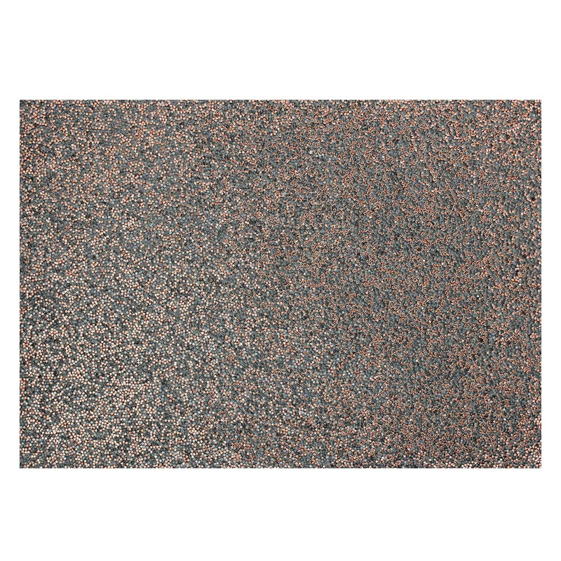 Sparkles Home Luminous Rhinestone Rectangle Placemat | 18x13 Inch Non-Slip Dinner Table Decor, Charcoal Rose Gold