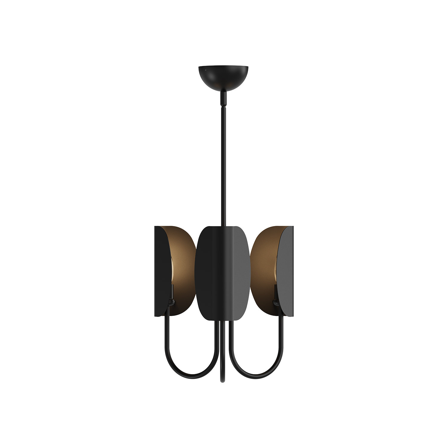 Calline 3 - Light Chandelier, Matte Black