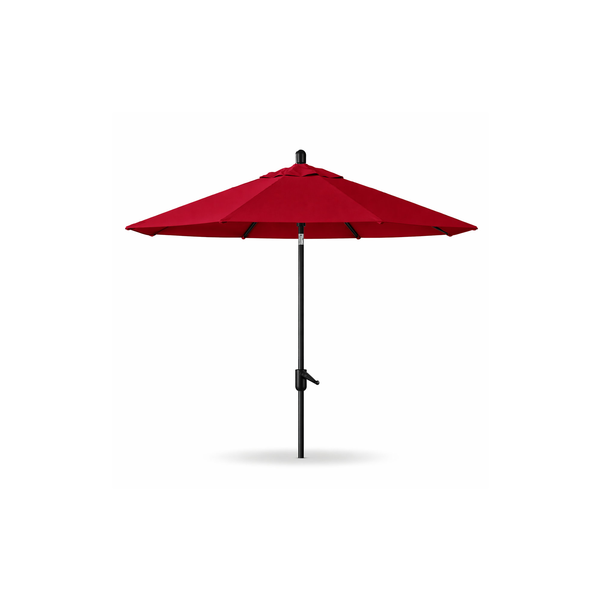 Natalie 8' 8" Market Sunbrella® Umbrella, Canvas Jockey Red Sunbrella® Canvas, Antique Bronze