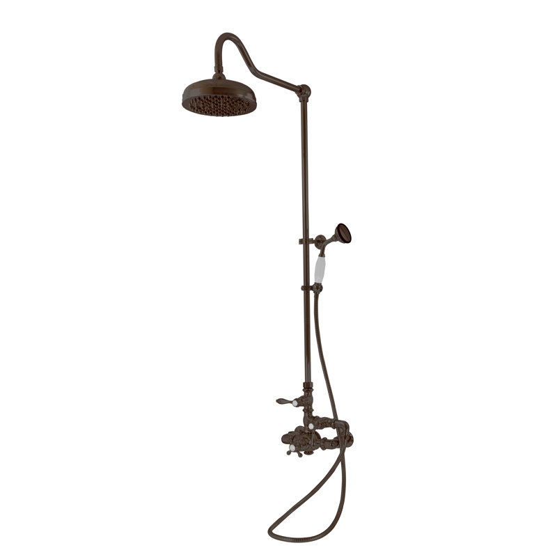 Exposed Thermostatic Shower and Handheld by Strom Living, Oil Rubbed Bronze