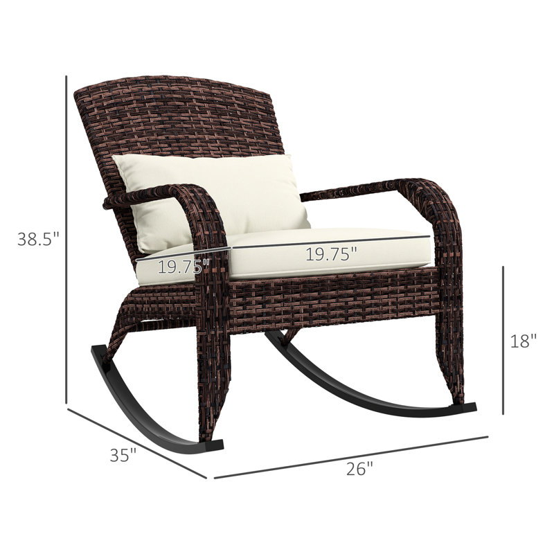 Balancelle de balcon, avec dossier haut, coussin de siège et coussin en chaise longue blanc crème,