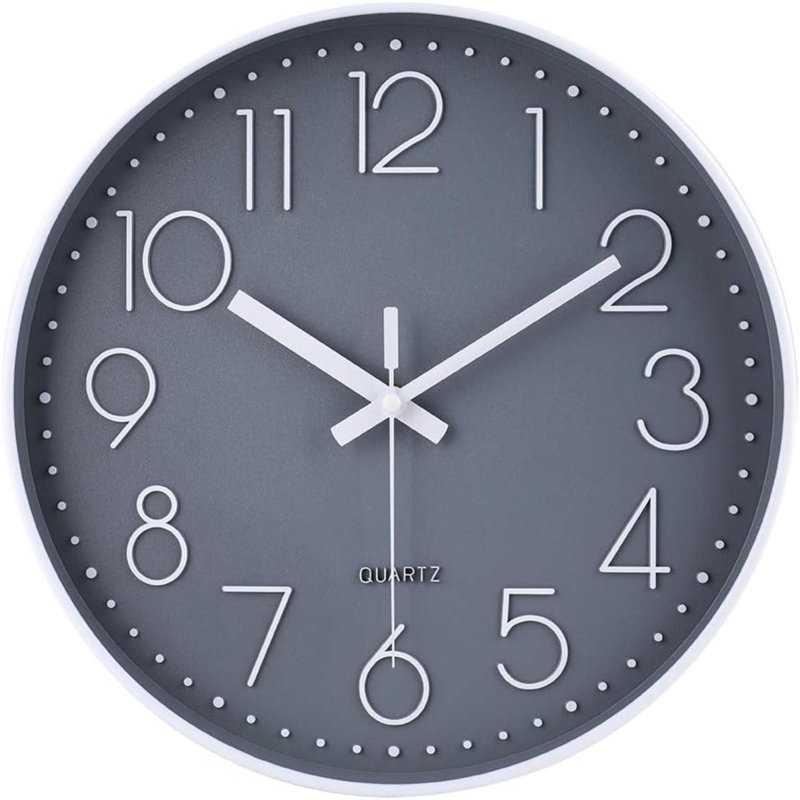 Wall Clock  Non-Ticking Silent Battery Operated Round Wall Clock Modern Elegant Simple Style Decor Clock For Home/Office/School/Kitchen/Bedroom/Living Room