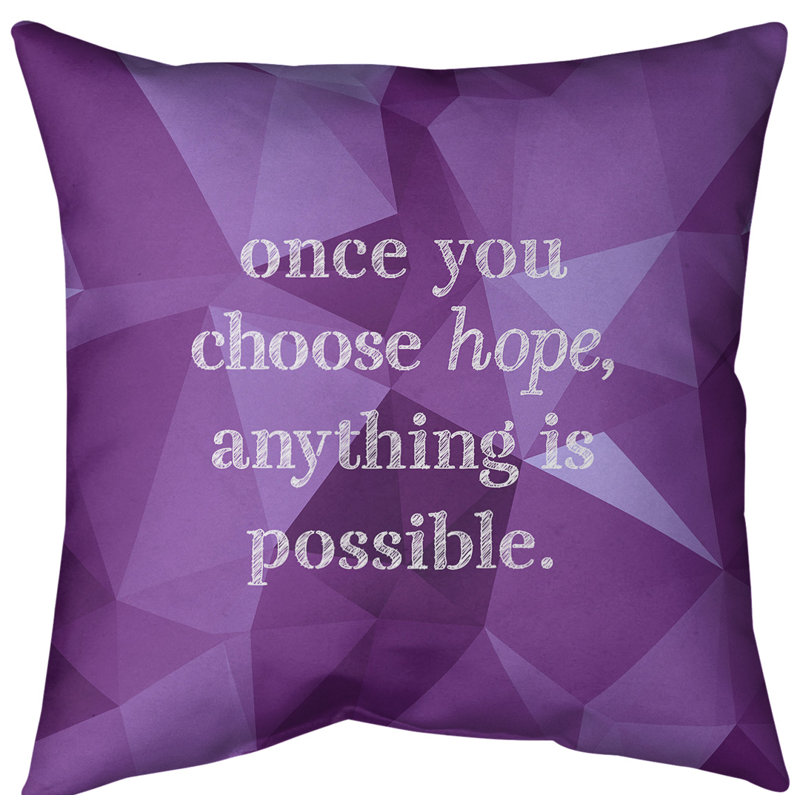 Coussin de sol pierres précieuses choisissez Hope, H 36 po x l 36 po, Améthyste