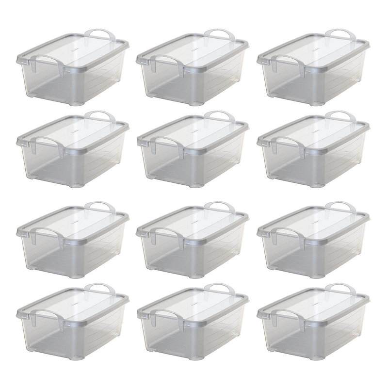 Boîte de rangement empilable, Transparent, 14