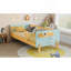 Lit simple pour enfants, lit plateforme simple en bois avec tête et pied de lit-121061642-121061641