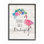 « stand tall darling flamant rose floral sur blanc planches », reproduction de peinture à l’aquarelle