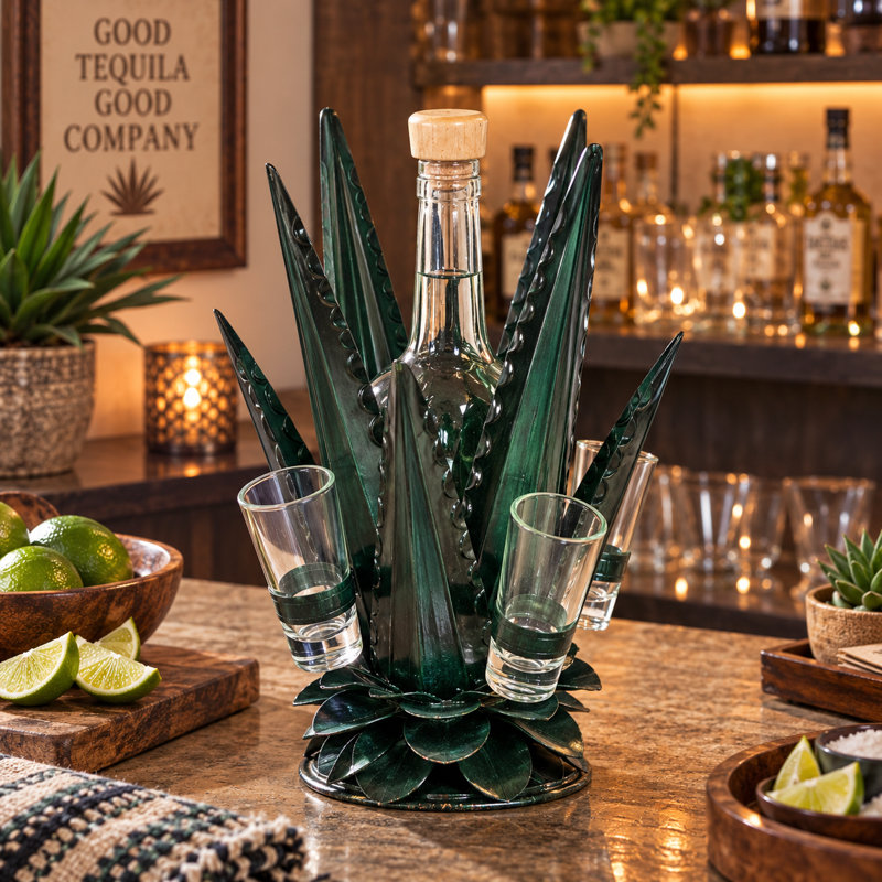 Porte-bouteille Agave Reserve en vert foncé, Dark Green