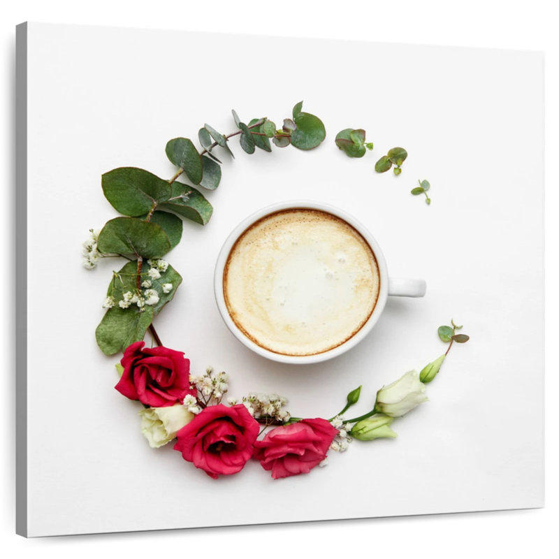 Yarlin Floral Cappuccino Coffee, 33" H x 33" W