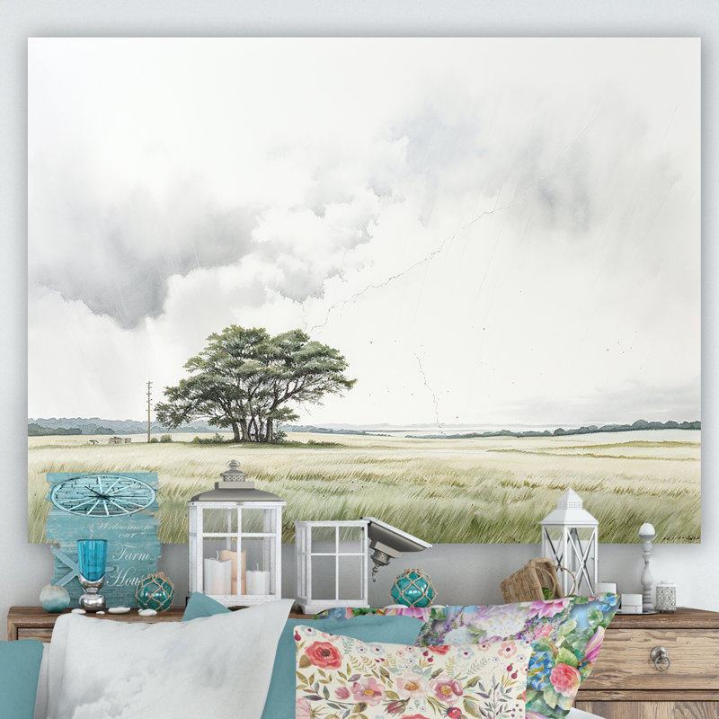 «Gray Lightning Scenery Minimalisme» sur toile, Toile tendue, H 12 po x l 20 po x P 1 po