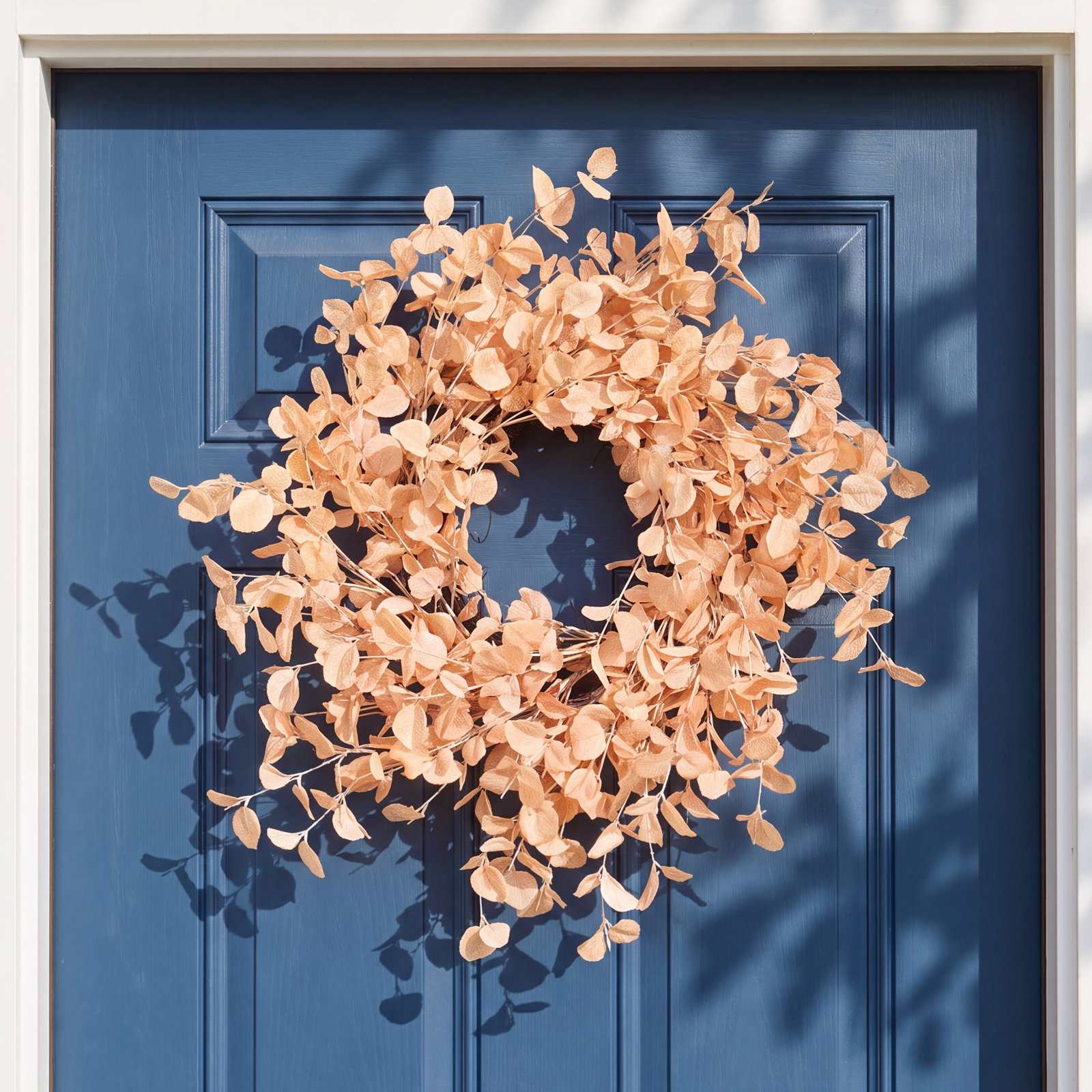 24 " Handcrafted Eucalyptus Everyday Wreath, Beige