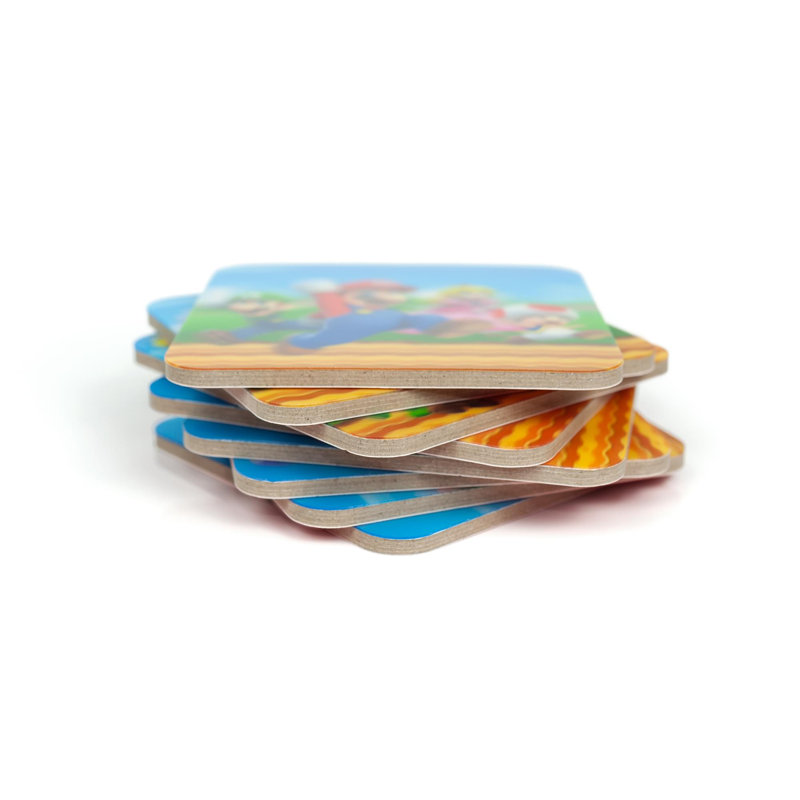 Ensemble de sous-verres 3D empilables 4 pièces Super Mario Bros