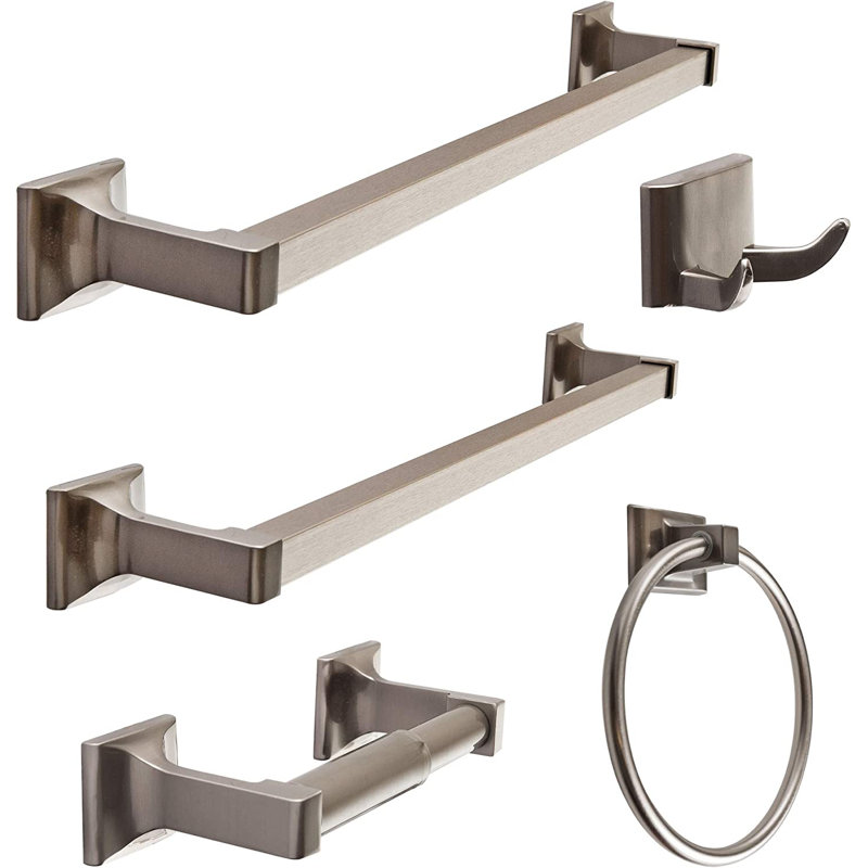 5 - Piece Bathroom Hardware Set, Satin Nickel