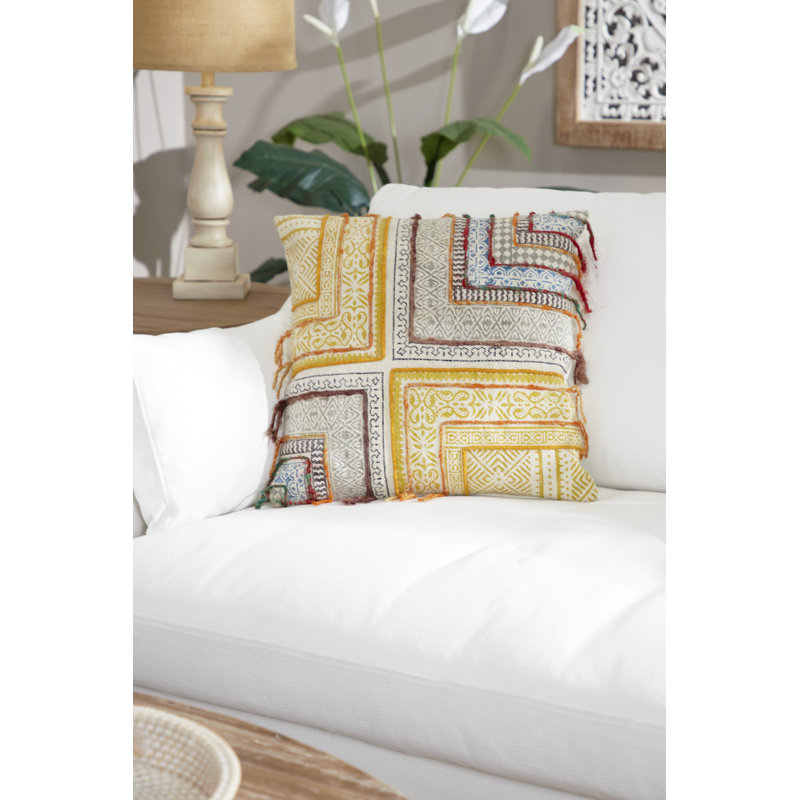 Southwestern Cotton Blend Throw Pillow