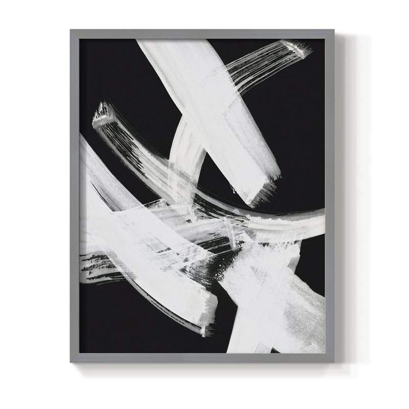 Ice Magic I Framed Print - Solid Wood, Gray, 15" H x 12" W