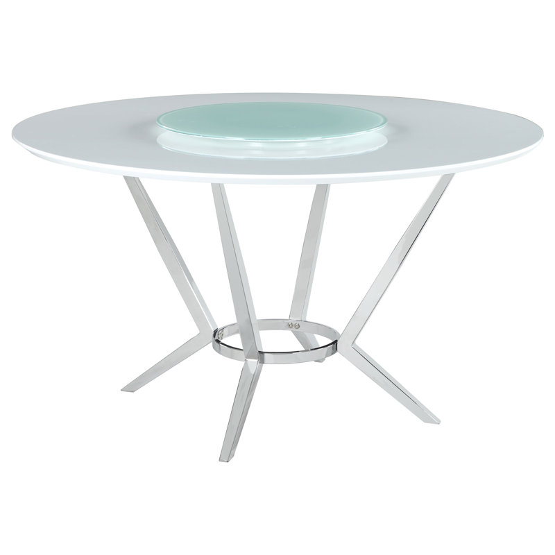 Anchor White High Gloss Round Dining Table