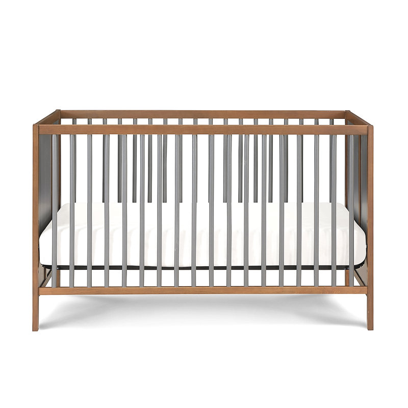 Lit de bébé 3 en 1, Brun / Gris