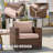 5-Pieces Wide Armrest Outdoor Sectional Rattan Conversation Set with Fire Fit Table.-1134519808