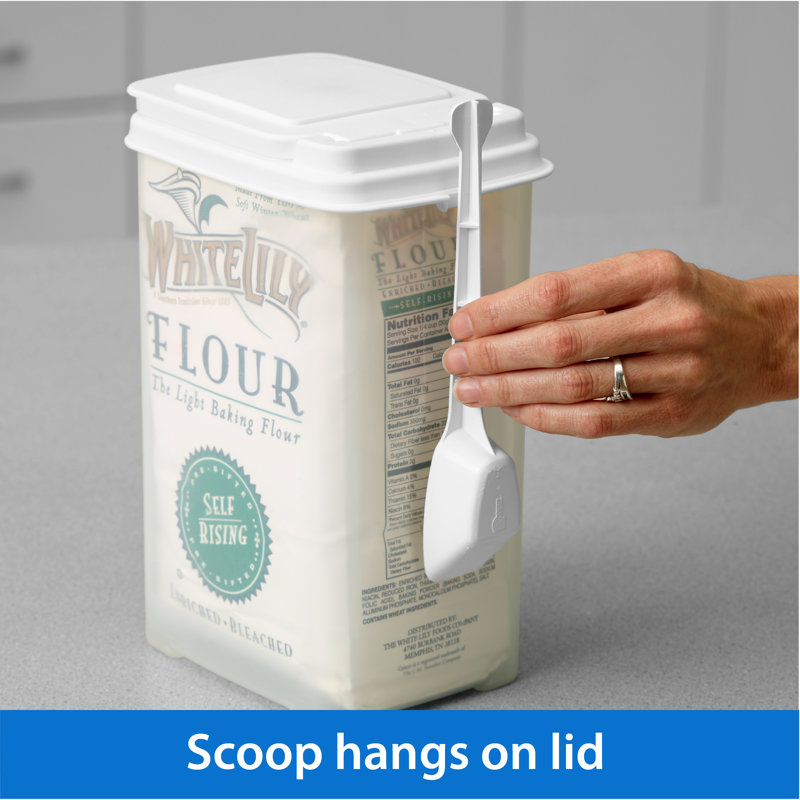 All Purpose Storage Dispenser for Sugar, Flour with Flip Lid and Scoop-2 Pack