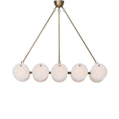 MARCELINE 5 - Light Iron Linear Chandelier