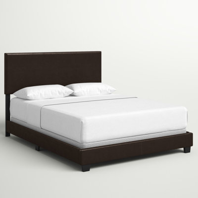 Upholstered Faux Leather Standard Bed