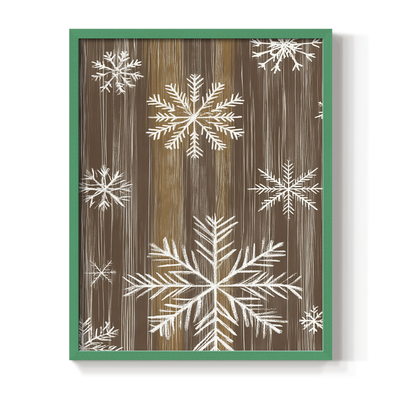 «Christmas Holiday Art XXI», reproduction encadrée - bois massif, H 15 po x l 12 po, Vert