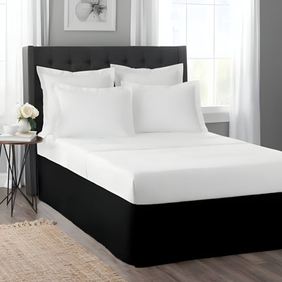 400TC Sateen Cotton Finished Look Tailored Bed Skirt Upto 50" Drop Length