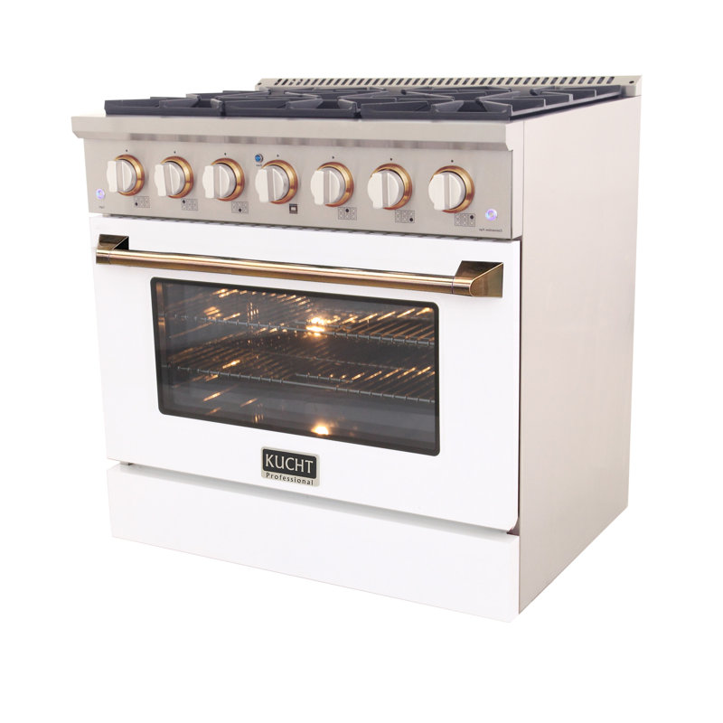 Professional Range 36" 5.2 cu.ft. Freestanding, Liquid Propane, White