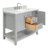 43'' Single Bathroom Vanity with Carrara Marble Top-55794974