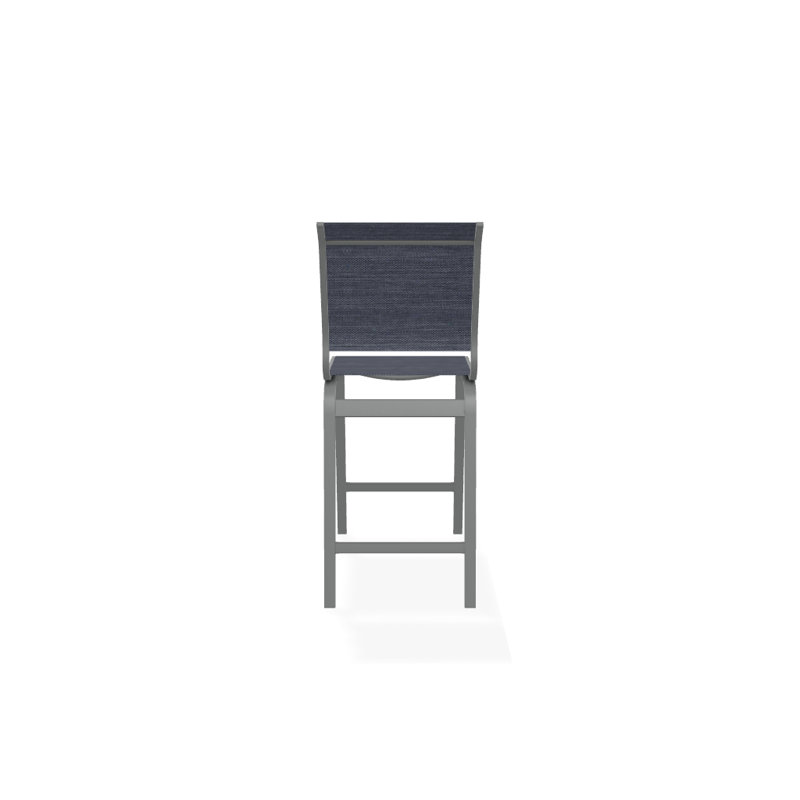 Tabouret de bar 26 po Holna, Graphite texturé, Denim Augustine