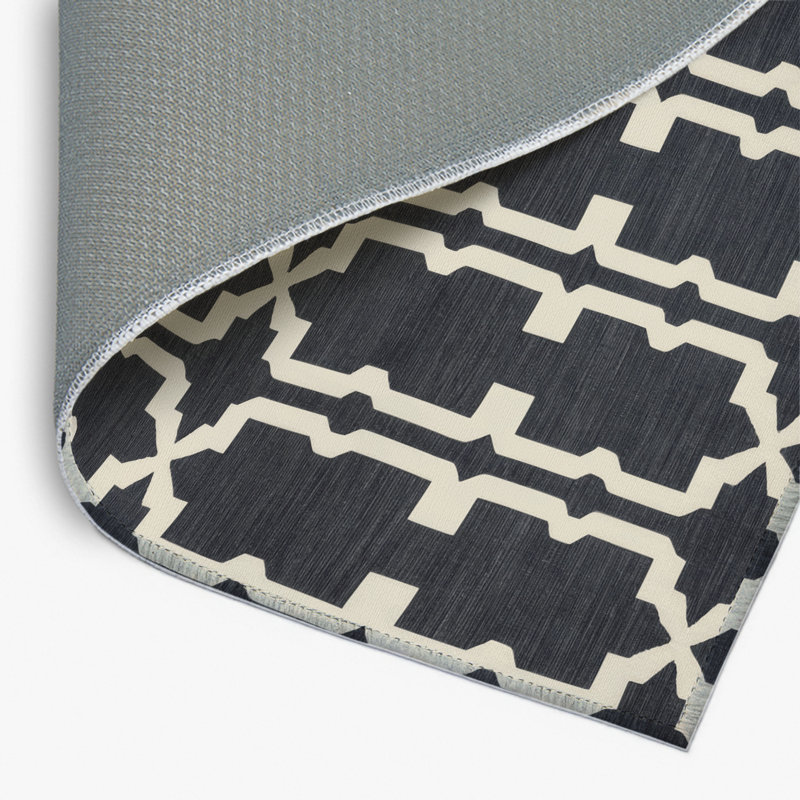 Tapis gris intérieur et extérieur Trellis, Rectangulaire 2 pi x 3 pi