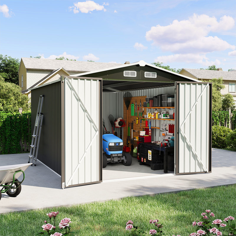 8 Ft. W X 12 Ft. D Metal Storage Shed
