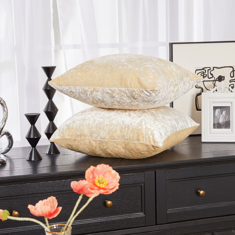 Reversible Pillow Cover, 20" x 20", Light Beige