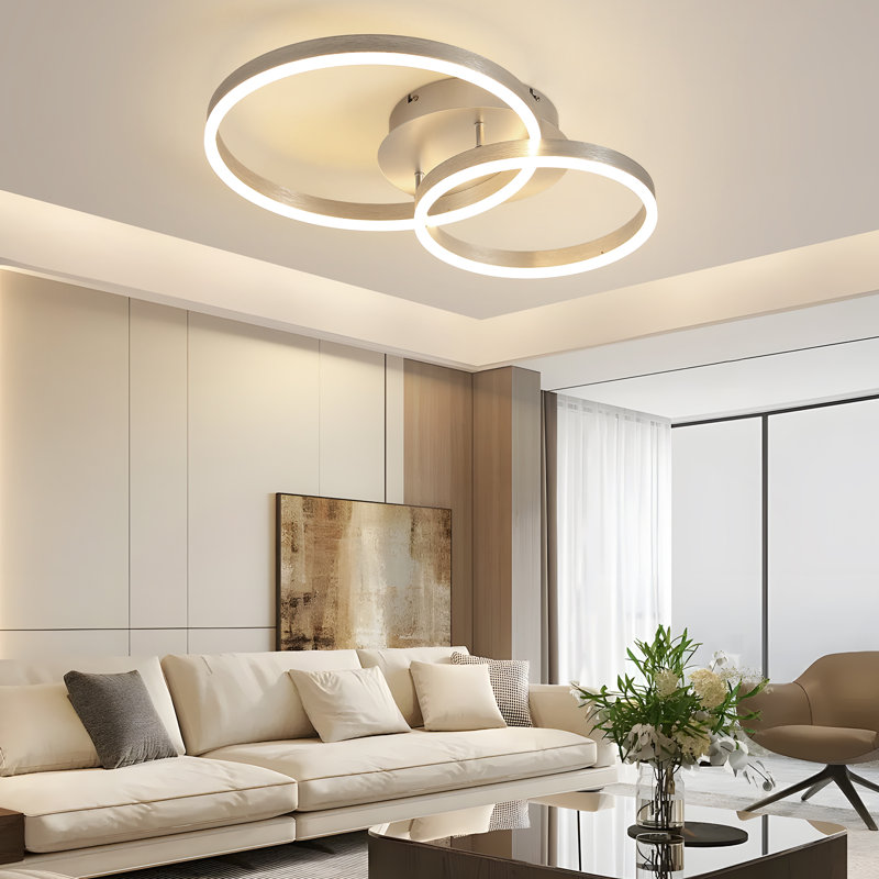 2-Light Dimmable LED Flush Mount