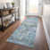 Machine Washable Indoor/Outdoor Xhevrie Teal Rug