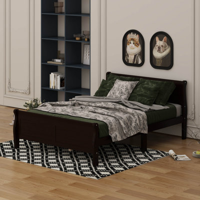 Queen Size Wood Platform Bed With Headboard by Mercer41