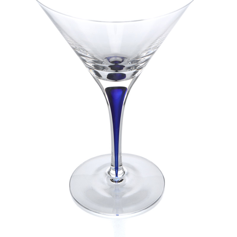 Intermezzo Gold Martini 2-Pack, Blue/Clear, 2, 8.5 oz.