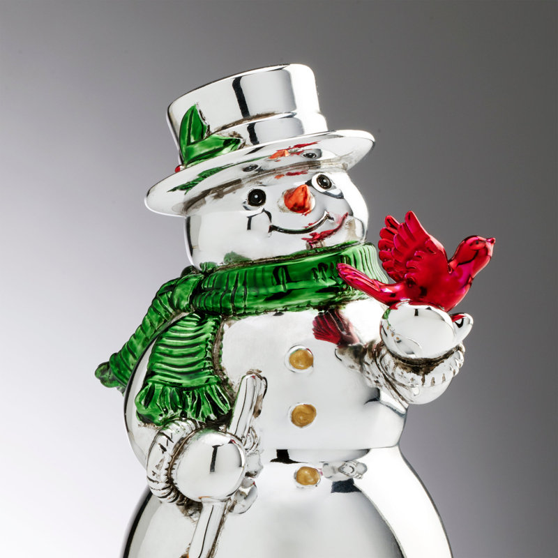 Bonhomme de neige musical rétro de Noël
