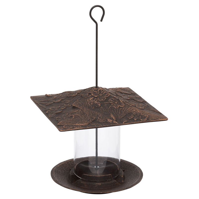 Mangeoire à oiseaux Cardinal Tube, Bronze huilé