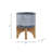Ceramic 5" Aztec Planter On Wooden Stand