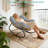 Outdoor Rocking Chair Cushion Replacement, Thick 6.3" Waterproof Patio Egg Chair Seat Pad-1468009082