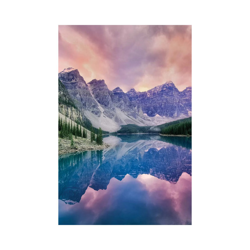 Moraine Sunrise III by Dennis Frates - Print on Canvas, Wrapped Canvas, 30.48cm H x 20.32cm W x 1.91cm D