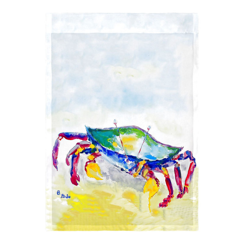 Drapeau de jardin en polyester à analyser crabes crabes, H 18 po x l 12,5 po